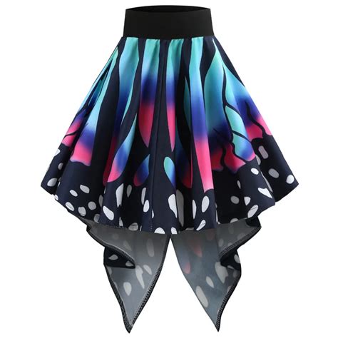 Buy Wipalo New Butterfly Print Vintage Skirts Women