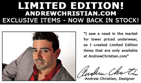 Andrew Christian Limited Edition Almost Naked Extreme Brief Underwear News Briefs
