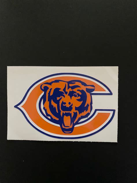 Chicago Bears Layered Vinyl Decal Bumper Sticker Etsy