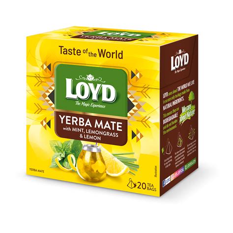 LOYD YERBA MATE WITH MINT AND LEMON GRASS 20 Tea Bags