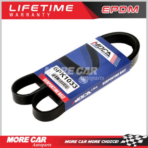 Serpentine Belt 6PK1033 Fit Infiniti Isuzu Mini Nissan Volkswagen 1.6L ...