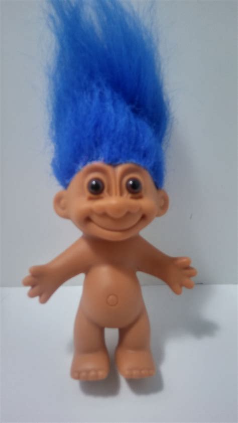 Russ Blue Hair Naked Troll Doll 6 Inches Vintage Retro Etsy Canada
