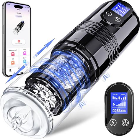 Sex Toys For Men Male Masturbator Adult Toy With Vibrating Thrusting Pocket Pussy Lcd
