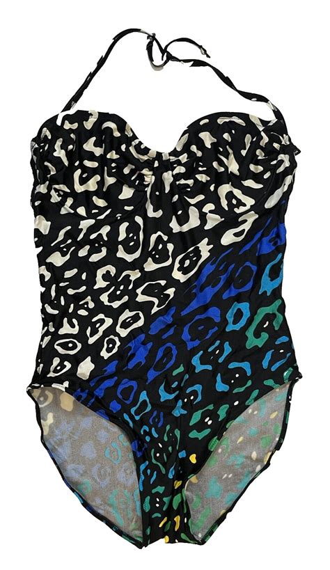 Vintage Gottex Strapless Halter One Piece Swimming Su… Gem