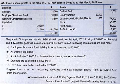 Cbse Q Solution Of Admission Of Partner Ts Grewal Accounts Class