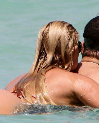 Nicole Coco Austin Topless In Red Thong Bikini Bottom Sunbathing On The Beach In Porn Pictures
