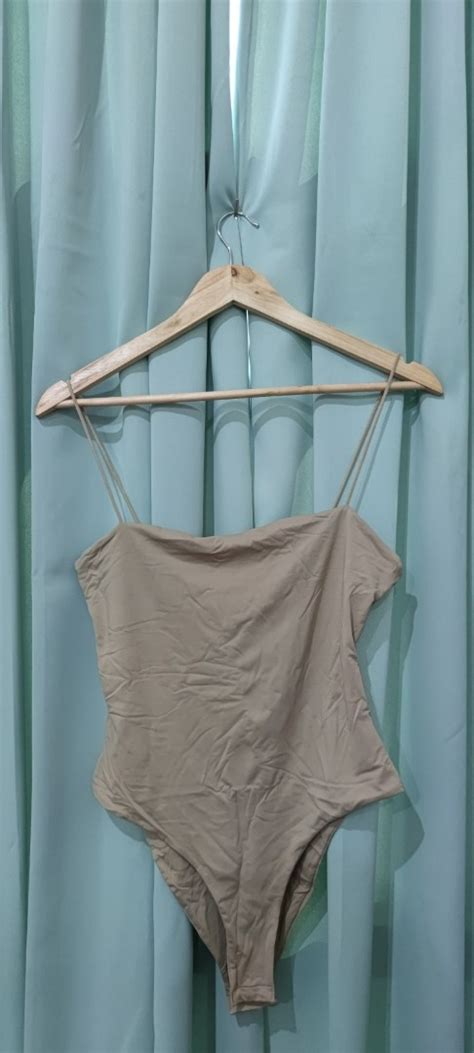Nude Beige Camisole Tank Bodysuit Top Women S Fashion Tops Others Tops On Carousell