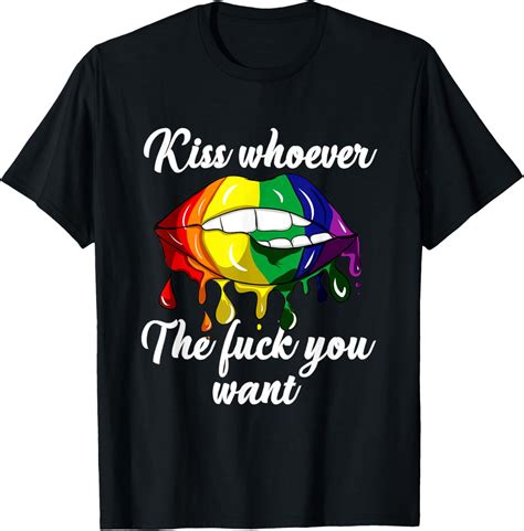 Amazon Kiss Whoever The Fuck You Want F Outfit Trans Girl Pan Camiseta Negro Ropa