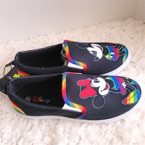 Hot Topic Shoes Hot Topic Disney Mickey Minnie Mouse Pride Slip On