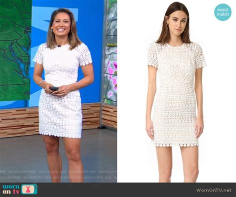 Wornontv Ginger’s White Lace Dress On Good Morning America Ginger Zee Clothes And Wardrobe