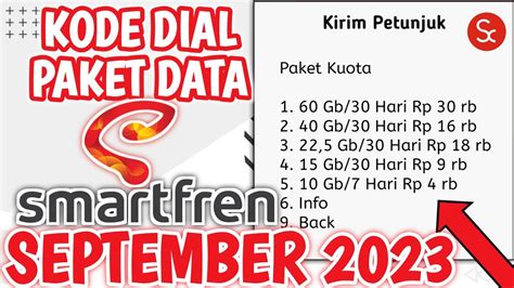 Baru Kode Dial Murah Smartfren September 2023 Kode Dial Paket Data