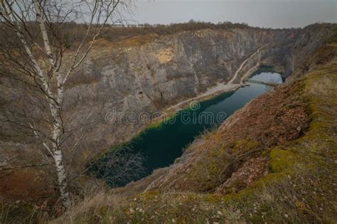 Old Quarry Velka Amerika In Spring Cloudy Hot Day Stock Photo Image