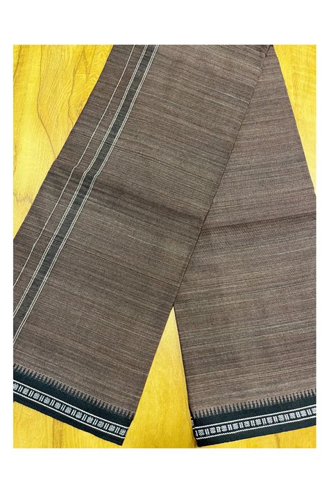 Southloom Brown Single Mundu Otta Mundu Lungi South Indian Kerala