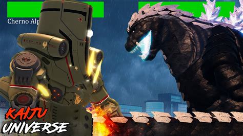 Cherno Alpha Vs Godzilla Ultima With Healthbars In Kaiju Universe