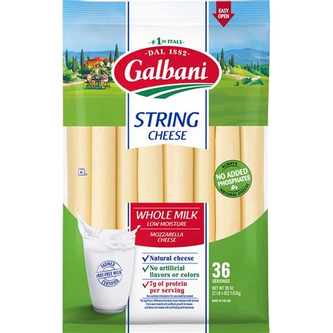 Galbani Whole Milk Mozzarella String Cheese Oz Delivery Or Pickup