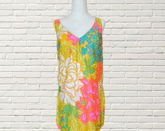 S Vintage Psychedelic Floral Bikini Top Etsy