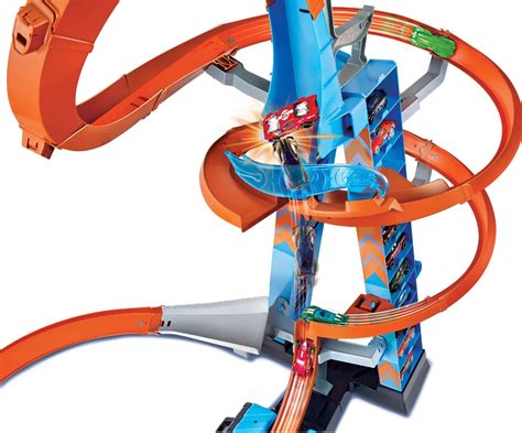 Customer Reviews Hot Wheels Sky Crash Tower Trackset GJM Best Buy
