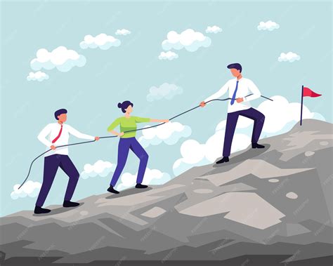 premium vector team leader concept illustration business team
