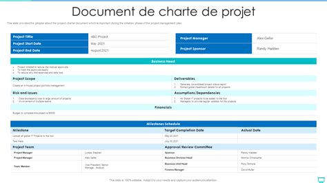 Top 10 Des Modèles De Graphique De Gestion De Projet Avec Des Exemples