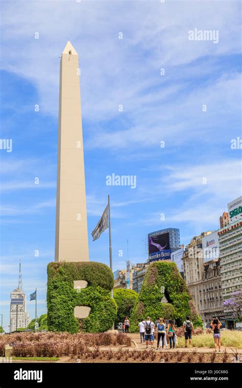 Obelisco De Buenos Aires Buenos Aires Argentina South America Stock