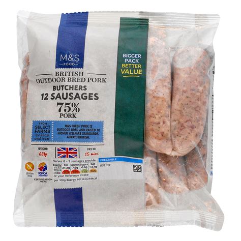 Sausages at M&S Food