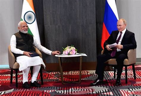 Samarkand Prime Minister Narendra Modi With Russian President