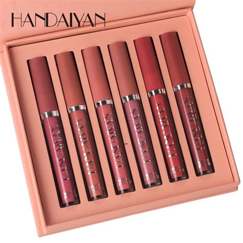 6 Piece Liquid Matte Lipstick Set Nude Makeup Liquid Lipstick Liquid