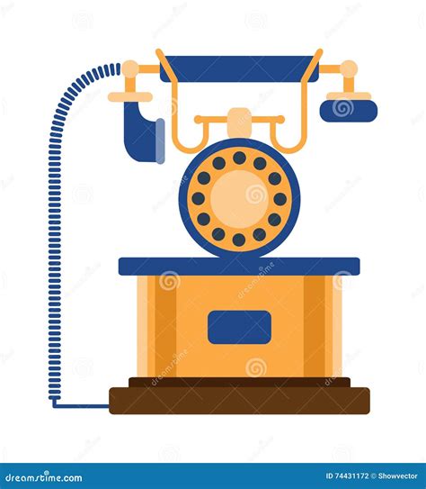 Old Mobile Phone Retro Vector Illustration. | CartoonDealer.com #74431172