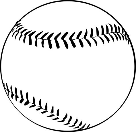baseball clipart black  white