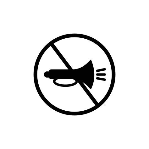 No horn sign 50005469 Vector Art at Vecteezy