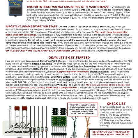 Pedal Mod Instructions