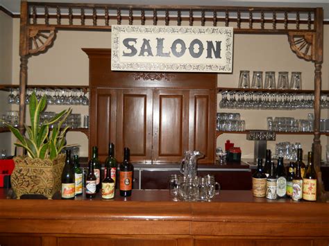 Constructed saloon overhead for western themed party Western Birthday