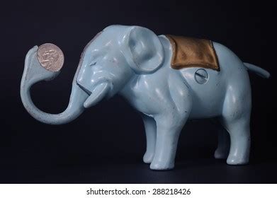 Vintage Metal Elephant Coin Bank Stock Photo Shutterstock