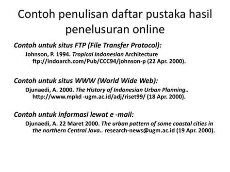 Contoh Daftar Pustaka Dari Web Aneka Contoh