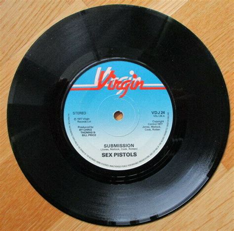 Popsike SEX PISTOLS Orig ONE SIDED Submission WHITE B SIDE LABEL Punk VDJ A