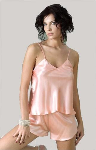 Dkaren Silk Satin Cami Boxer Shorts Dkaren Pyjamas Lingerie Nightwear S Xl Ebay