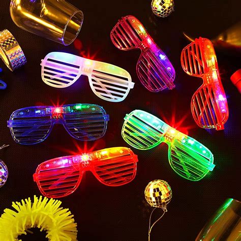 Led Glasses Light Up Toys Glow In The Dark Party Supplies Shutter Shade Neon Flashing Glasses