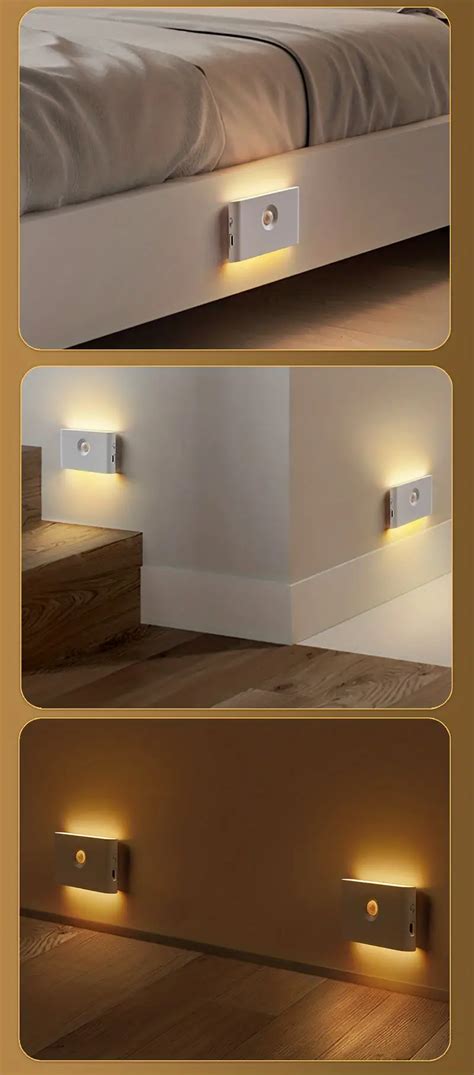 Wireless Led Motion Sensor Night Light Usb Charging Human Temu