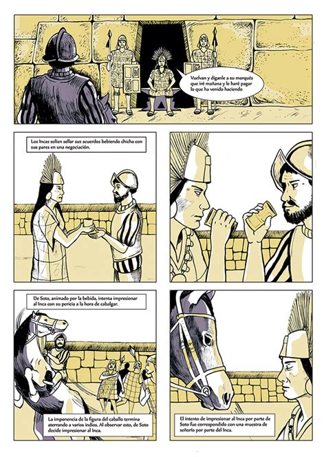 La Captura De Atahualpa Comic Pages Behance