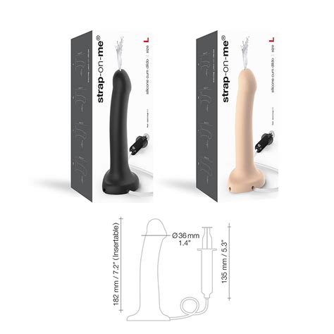 Strap on Me Squirting Cum Dildo semi réaliste éjaculateur 18cm