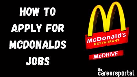 How To Apply For Mcdonalds Jobs Careers Portal Youtube