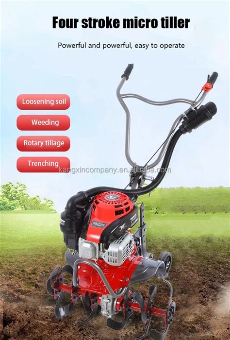 Farm Land Orchard Micro Small Rotary Cultivator Hand Push Gasoline