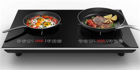 Vbgk Double Induction Cooktop W Countertop Burner Hot Plate Lcd Sensor Touch Energy Saving