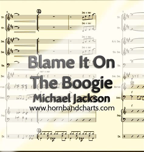 Blame It On the Boogie Horn Chart PDF - Horn Band Charts