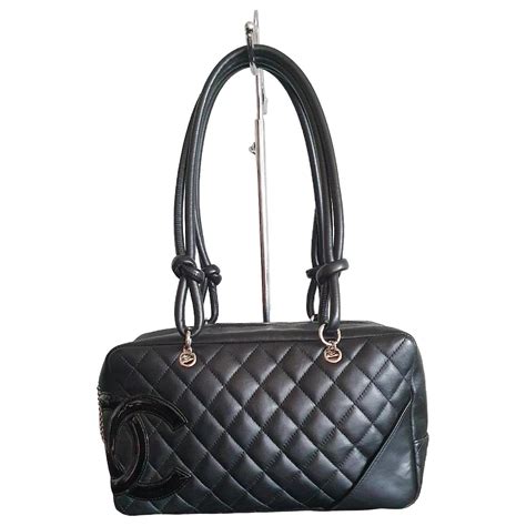 Chanel Cambon Black Leather Ref 653721 Joli Closet