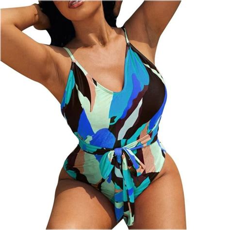 Lukcolor Maillot De Bain Bikini Une Pi Ce Rembourr Grande Taille Pour