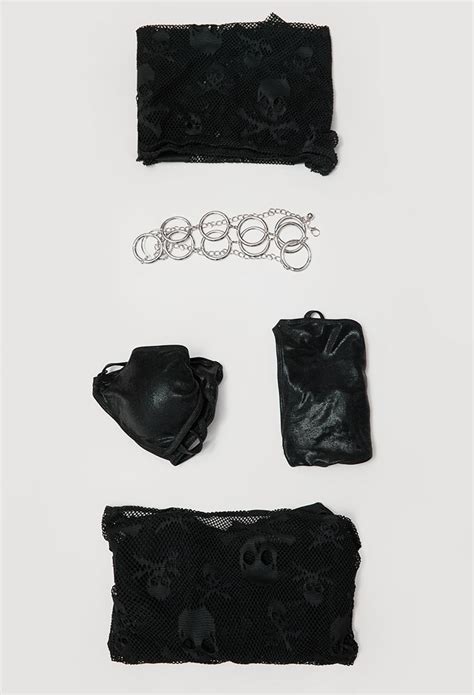 Women Gothic Black Skeleton Two Piece Swimsuit Sexy Bikini Set Top And Panties Bathing Suit