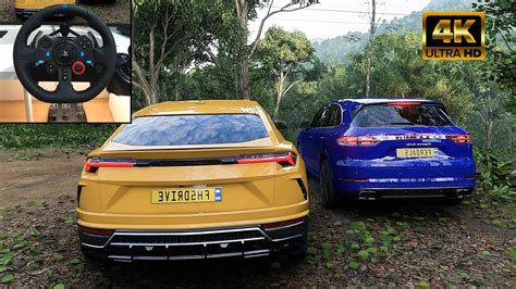 Lamborghini Urus Porsche Cayenne Turbo OFFROAD CONVOY Forza Horizon