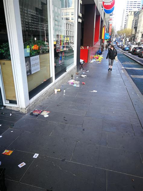 People love shoes. Trash left behind by people waiting for hype to open