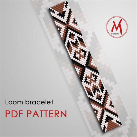 Brown Stripe Loom Bead Pattern For Bracelet Native Inspired South